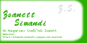 zsanett simandi business card